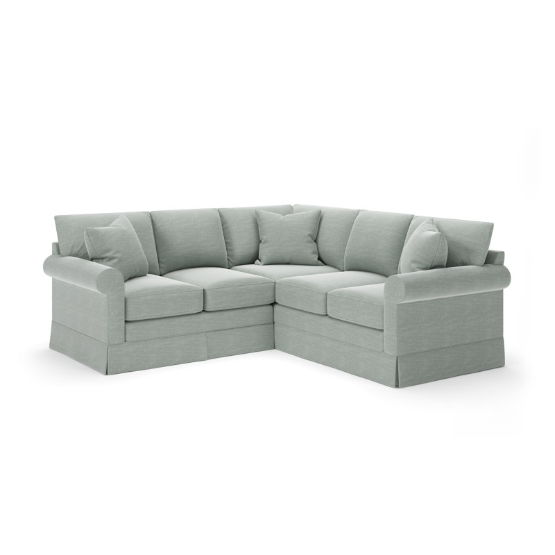 Friedman Upholstered L-Shaped Sectional Symmetrical, Conversation Capri Basketweave