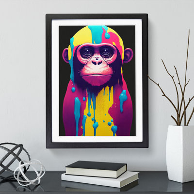 Paint Drip Monkey No.2 - Wall Art