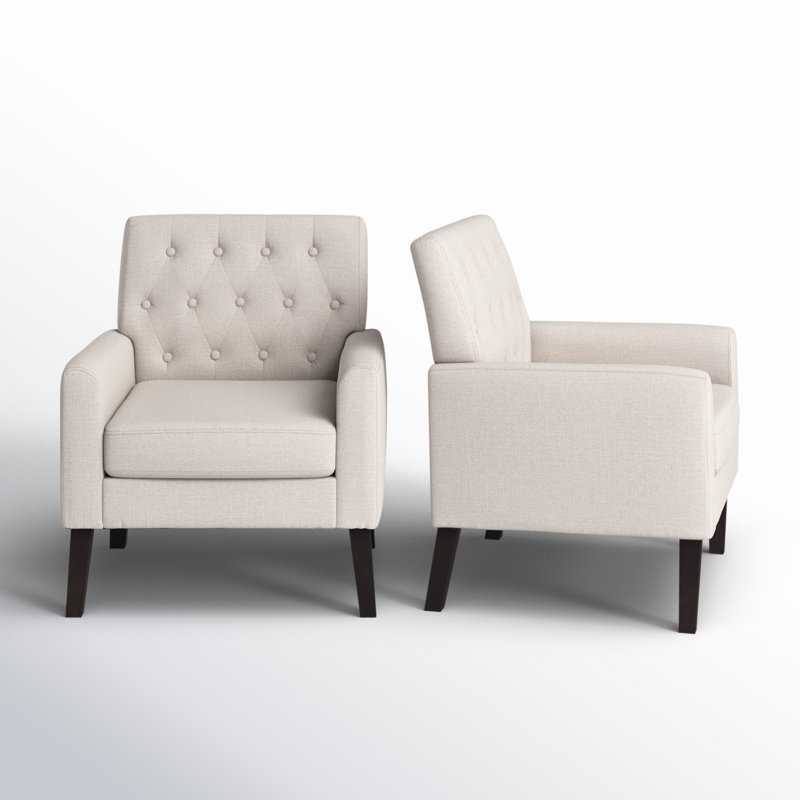 Asaria Upholstered Armchair, Wheat Linen