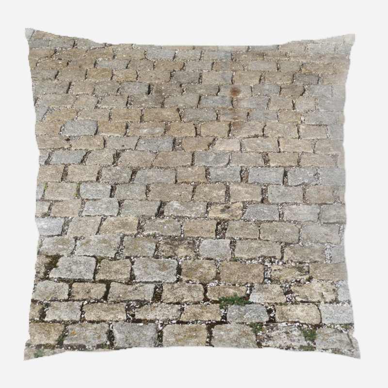 Cobblestones Geometric Microsuede Reversible Throw Pillow