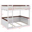Grand lit superposé avec tablettes intégrées, espace de rangement, éclairage DEL et port USB-402058665