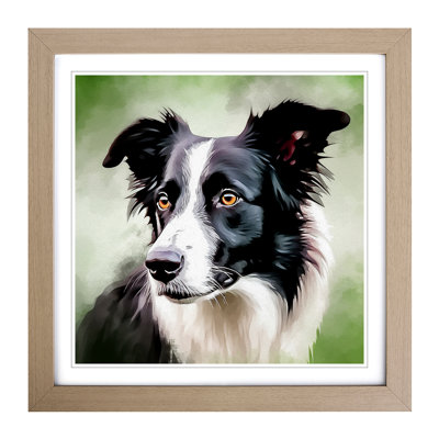 Border Collie Digital Art - Framed Print