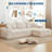 110" Oversized L-Shaped Sectional Sofa with Right Chaise, Cloud Couch with Corduroy & Memory Foam, Includes Throw Pillows-2043325888