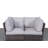 Arreola Fully Assembled 66" Wide Outdoor Wicker Loveseat with Cushions-71107605-92465189