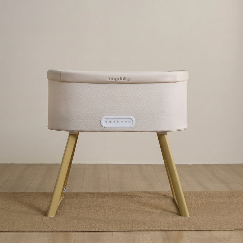 Berceau intelligent pour bébé avec détection de pleurs, vibration apaisante et bruit blanc intégré