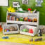 Bibliothèque de rangement et de rangement à 2 niveaux pour jouets avec casiers et 2 tiroirs amovibles - solution de rangement pour jouets, livres et décorations-229026684