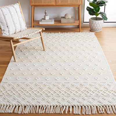 Abad Geometric Hand-Loomed Light Blue/Yellow Area Rug
