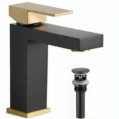 Robinet de salle de bain monocorps et monocommande avec drain