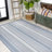 Cincotta Modern Double Stripe Blue/Light Gray Indoor/Outdoor Rug-69806063