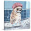 Dog In Shower Cap - Wrapped Canvas Painting-2134895326