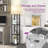 Nevaen 63'' Column Dimmable LED Floor Lamp with Remote&Shelves-787320725