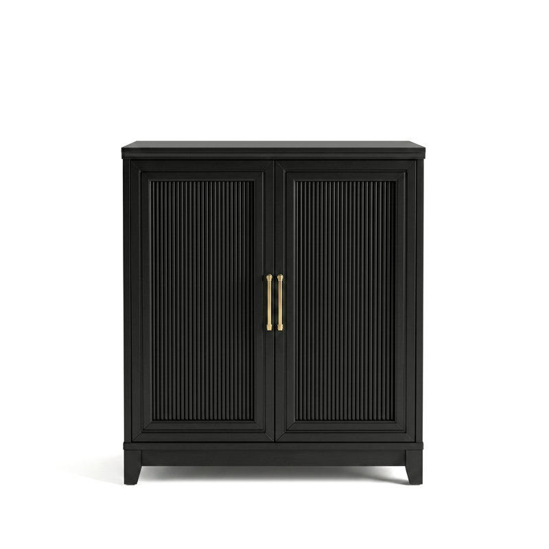 Armoire en bois 2 portes Martha Stewart Bedford, Black