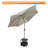 Square Metal Outdoor Side Table With Umbrella Hole , 18.11'' in. W 18.11'' in. D