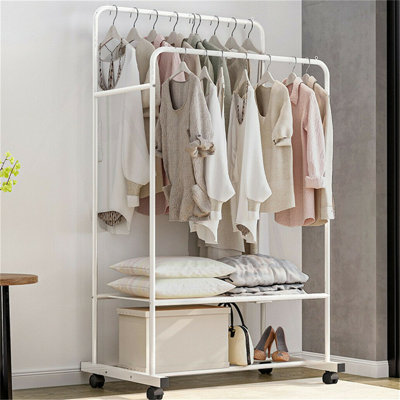 80.5Cm Rolling Clothes Rack