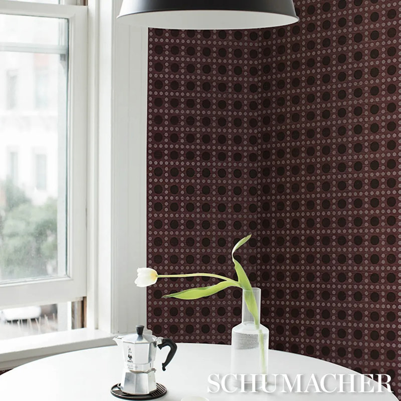 Schumacher X Backdrop Puntini Sisal Wallpaper, Purple