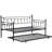 Daybed With Trundle In Black - Modern Look And Function, Metal Structure For Durability, Save Space Ease, Quiet Stable Experience, Easy Assembly , Fits All Mattress Sizes, 250/350 Lbs Supported Color