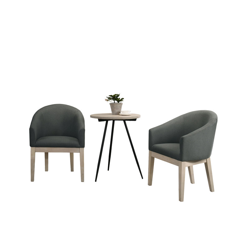 Charming Fabric Accent Chairs And Side Table Set