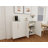 Modern White Sideboard Cabinet With Gold Handles For Kitchen