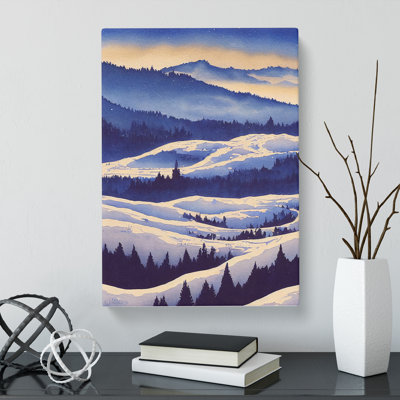 CAN-V0523-2804X Watercolour Winter Forest Vol.7 1 Piece Wrapped Canvas Wall Art