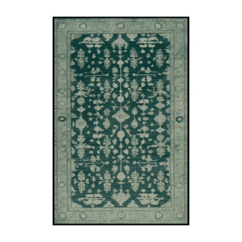Tapis gris lavable à la machine, Rectangle 6 pi x 9 pi