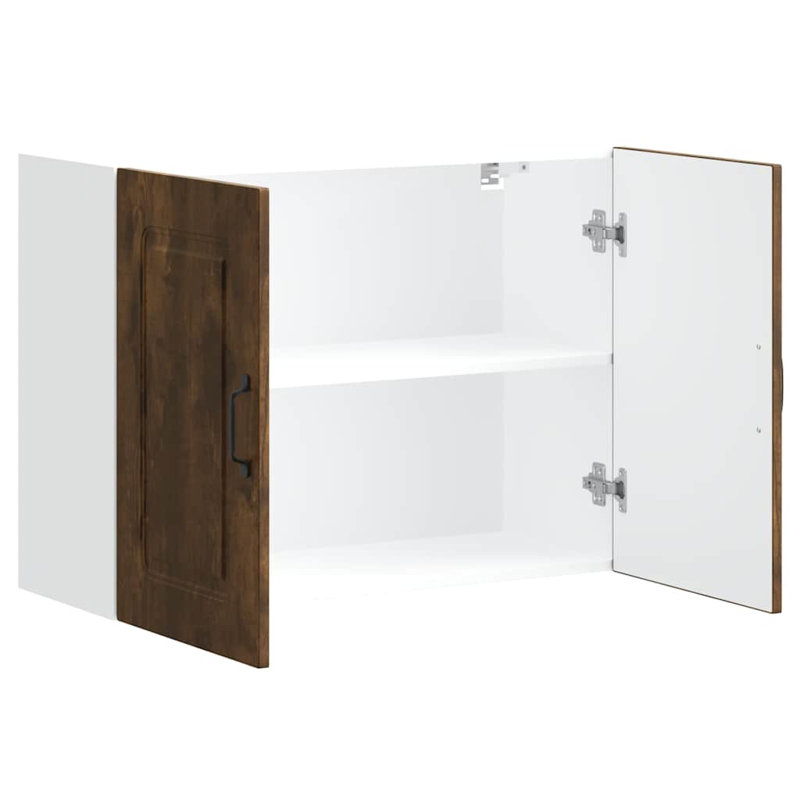 Kitchen Wall Cabinet Kalmar Engineered Wood, Smoked Oak, 60cm H x 80cm W x 31cm D