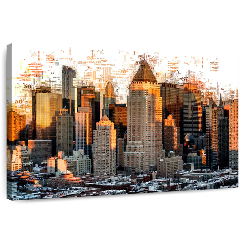 Sireci New York Buildings Abstract, 30" H x 45" W