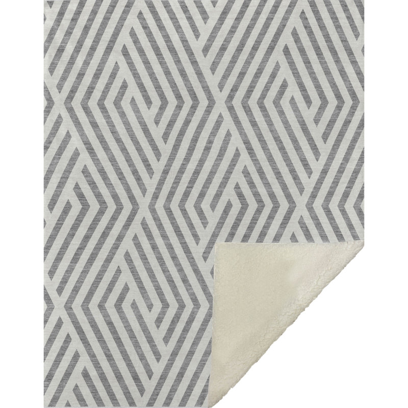 Jeté en sherpa Addison, Gris