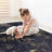 2' X 3' Washable Area Rug Black+Gold Non-Slip And For Family Room Decor Chenille Filler Material Low Pile Indoor Design Interior