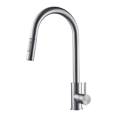 Robinet de cuisine à poignée simple en acier inoxydable