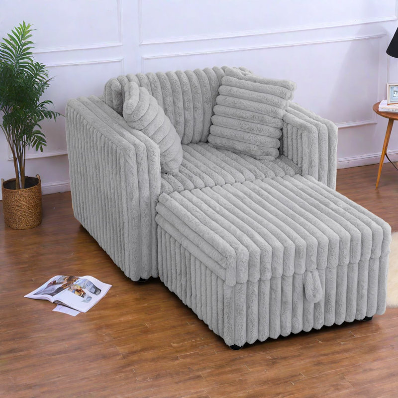 Storage Sofas, 61.4 Inch Metal Frame Plush Modern Lounge for Home