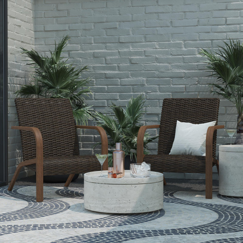 Debernardo Metal Outdoor Lounge Chair