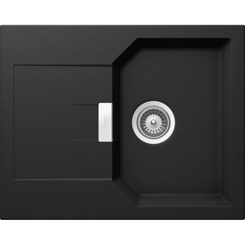 Schock Single Bowl Inset Kitchen Sink, Nero