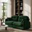 Canapé 74 po en chenille moderne avec dossier capitonné, coussins de confort en forme de nuage et accoudoirs élégants - vert-1086897684