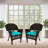 Burrowes Patio Chair with Cushions SET-26962522
