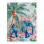 Tapis décoratif multicolore à motif de palmiers et d'éléphants Paris Collection-684812273