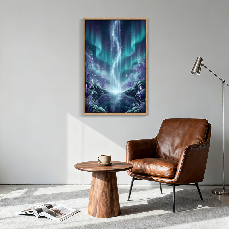 Ensemble de 1 tableau sur toile Aurora Falls, 40"H x 28"W, Natural