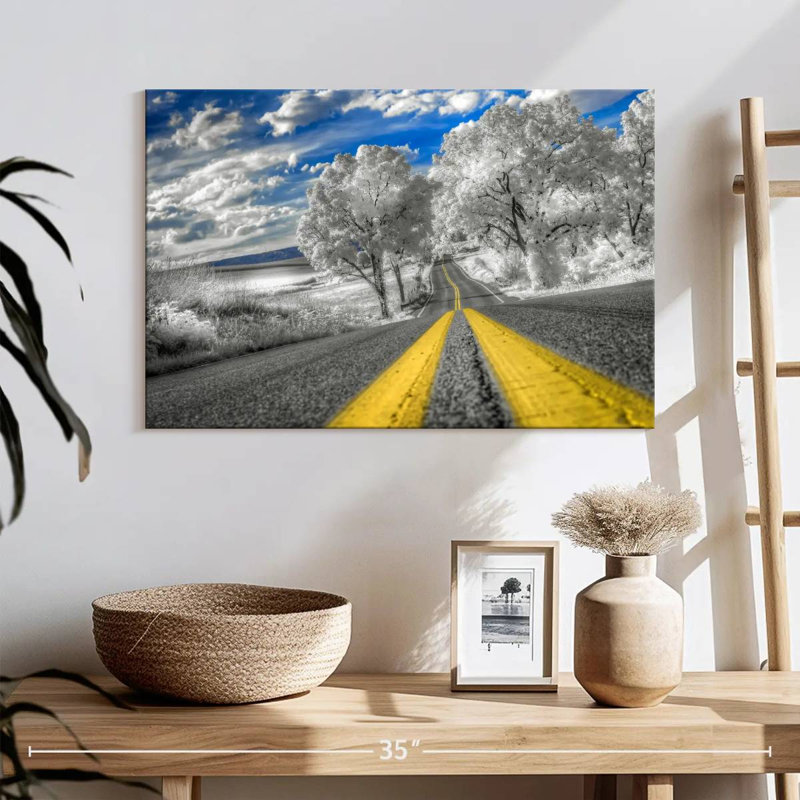 Mehar Winter Road Lines, 16" H x 24" W