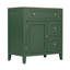 30" Bathroom Vanity with Ceramic Sink, Cabinet with Door and Two Drawers, Solid Wood Frame, Easy Assembly-111123742