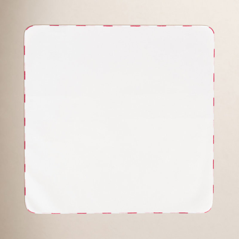 Reversible Cotton Placemat, White/Red