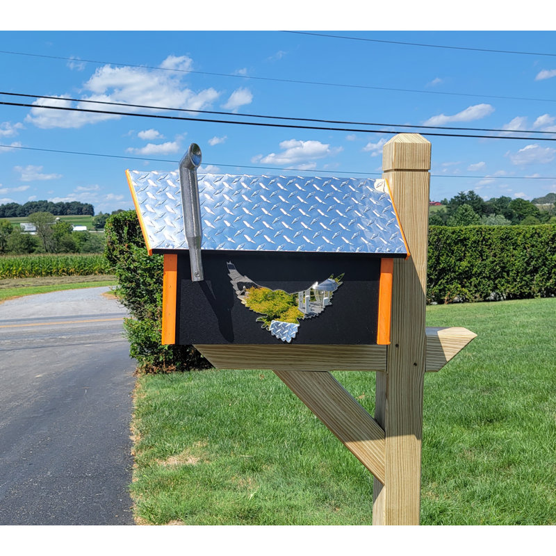 Amish Mailbox, Handmade, Birds Design Barn Style
