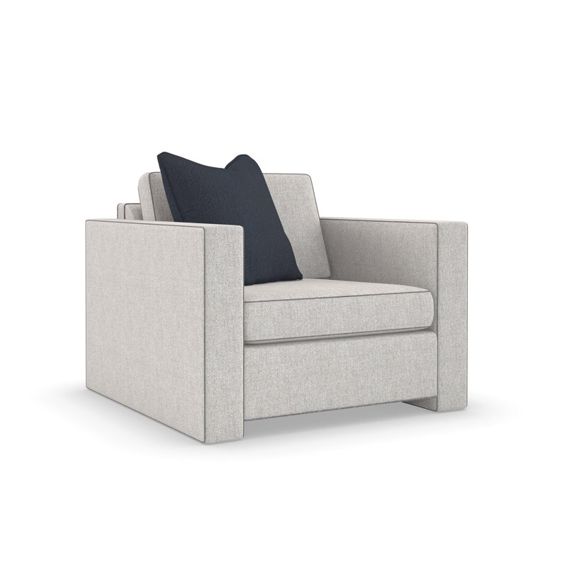 Armchair, Light Gray Polyester Blend