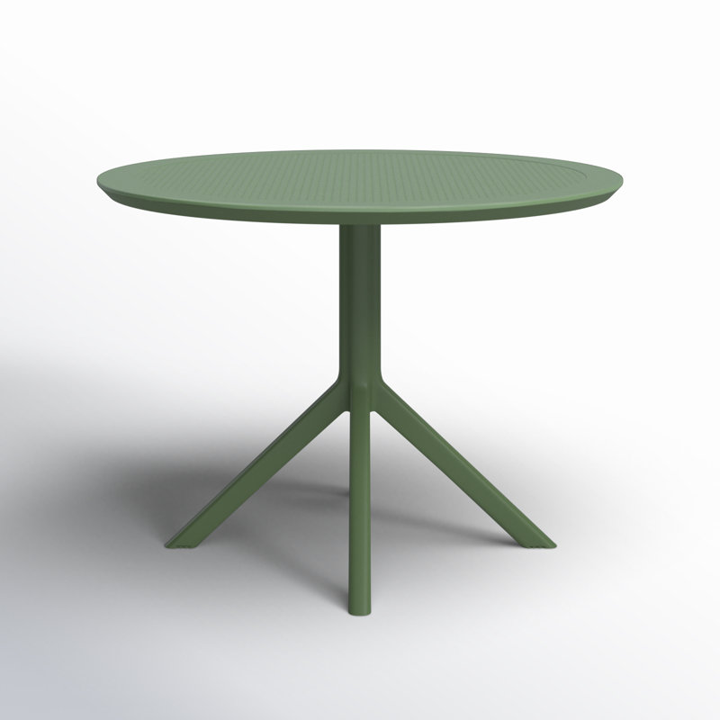 Aylssa Round Outdoor Dining Table , 41.3'' in. W 41.3'' in. D, Olive Green