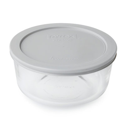 (1) bol en verre de 4 tasses Pyrex (1) et (1) couvercle en PC (7201)