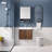 24 " W Free Standing Wall Mounted 1 Single Vanity Bathroom Vanity With Poly Marble Top