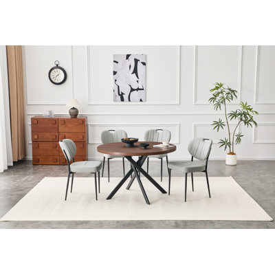 Round Foldable Dining Table for Small Spaces - MDF Material, Perfect for Dining Room, Tea Room & Cafe(Only a Table)