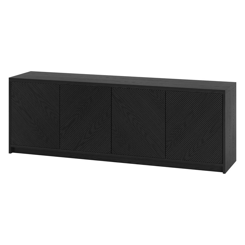 Renad Rectangular TV Stand for TV's up to 78" in, Black