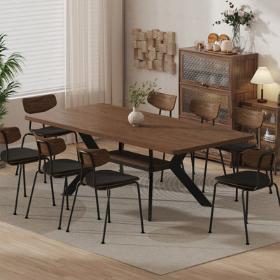 Table de salle à manger rectangulaire en bois massif de 140 à 180 cm avec rallonge papillon, extensible pour 4 à 8 personnes, style campagnard, idéale pour la cuisine et la salle à manger.