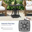 Table bistro carrée en aluminium coulé avec trou pour parasol