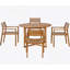 Ensemble repas d'extérieur 5 pièces avec 4 chaises en bois-166617784