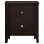 Garrett Cappuccino 2-Drawer Rectangular Nightstand